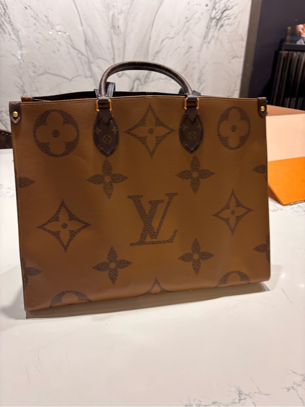 Louis Vuitton Brown Monogram Tote Shoulder Bag - Picture 1 of 9